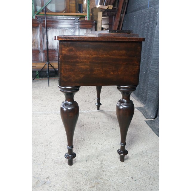Antique Early 20th C. American Mahogany Spinet Writing Desk Console Hall Table For Sale - Image 18 of 18