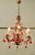 1950s Large French Chandelier with Lipstick Red Teardrops, 1950 For Sale - Image 5 of 9