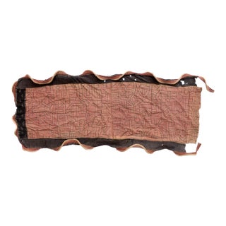 Early 20th Century Kuba Royal Appliquéd Raffia Textile 60x26 Inch Sidley Collection For Sale