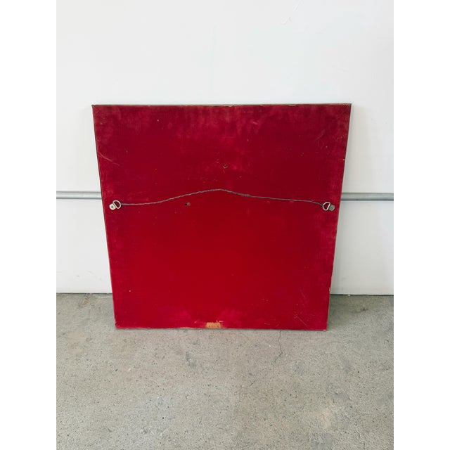 Mid Century Hammered Tin Greek Key Wall Mirror For Sale - Image 9 of 9