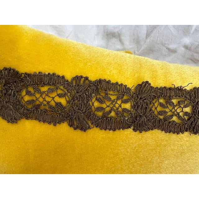 2020s Pair of Appliqued Velvet Pillows by Mla For Sale - Image 5 of 6