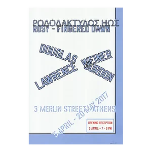2017 Lawrence Weiner 'Rosy-Fingered Dawn' Contemporary Blue,White,Red USA Offset Lithograph