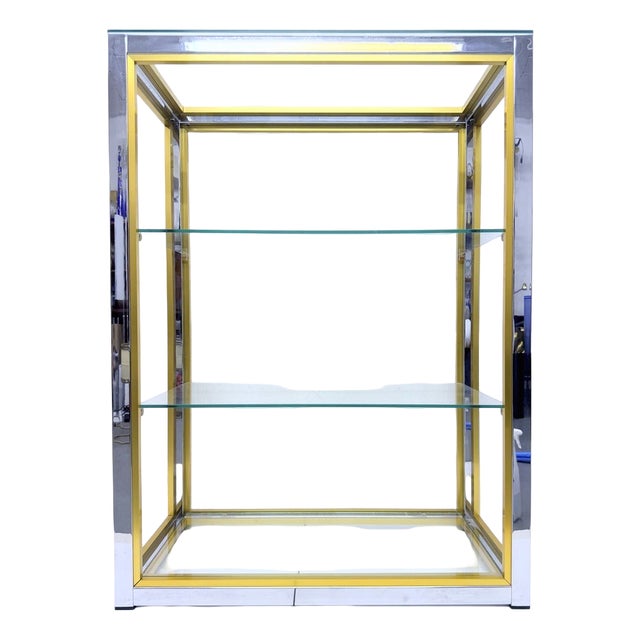 Hollywood Regency Bicolor Shelf by Renato Zevi, 1970s For Sale