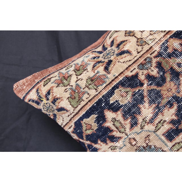 Authentic Vintage Hand Knotted Rug Pillow Cover - For Sale - Image 10 of 14