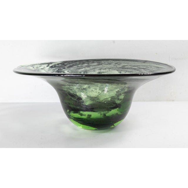Mid-Century Modern Mid-Century Modern Free Form Handmade Art Glass Bowl For Sale - Image 3 of 13