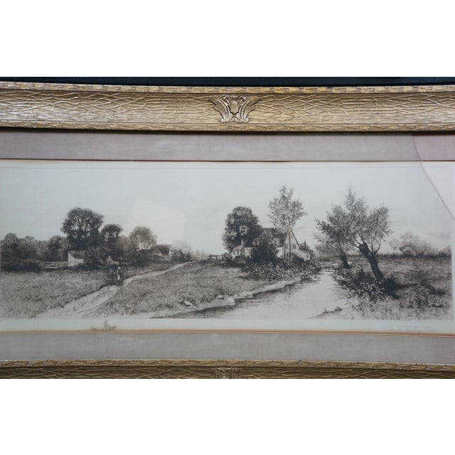 Late 19th Century 2 Antique George William Bohde Oystermans Home Green to the Very Doors Etchings For Sale - Image 5 of 16