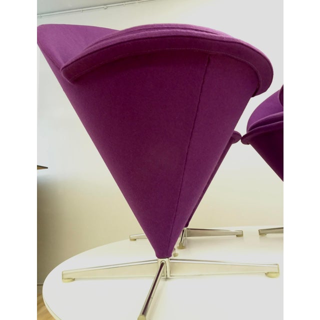 4 Vintage Cone Chairs by Verner Panton From Plus-Linje Denmark 1958 Restored For Sale - Image 9 of 15