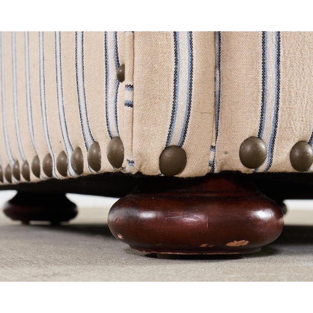 Ralph Lauren Writer’s Chair and Ottoman in Amelot Linen For Sale - Image 13 of 18