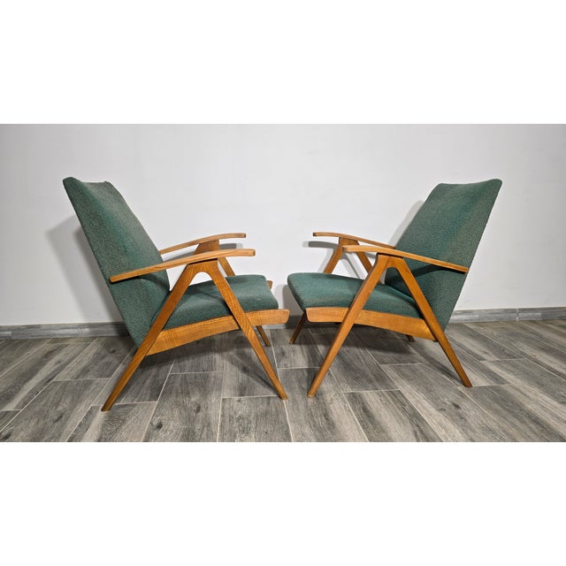 Mid-Century Armchairs, Set of 2 For Sale - Image 9 of 9