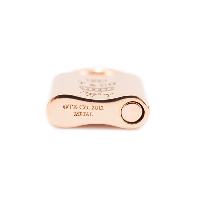 Tiffany and Co. Tiffany & Co. 1837 Padlock Rose Tone Rubedo Metal Lock Charm Pendant For Sale - Image 4 of 8