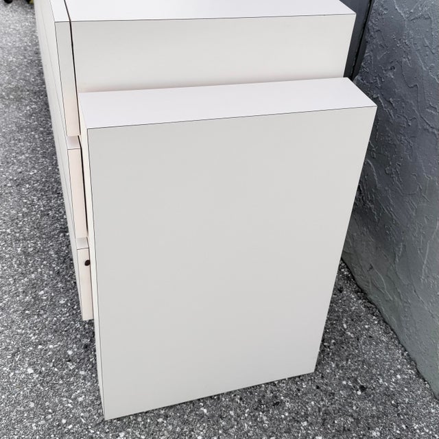 Paper Postmodern Light Pink Laminate Floating Dresser For Sale - Image 7 of 7
