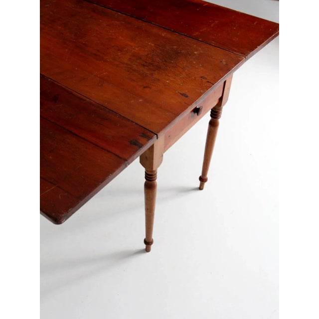 Antique Drop Leaf Console Table For Sale - Image 11 of 13
