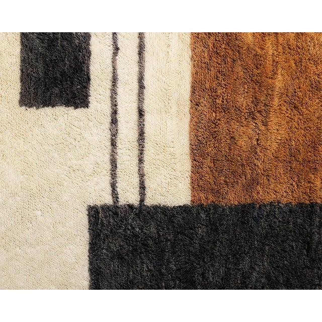 Hand-Knotted Moroccan Wool Rug by Azele Studio For Sale - Image 6 of 9