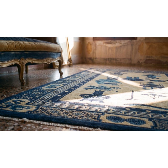 Early 20th Century N. Chinese Baotou 100 Antiques Carpet For Sale - Image 15 of 15