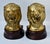 Vintage (1990's) Bookends have a Lion Head. Made of Brass with a Wood Base. The Measurements: 5"W x 3.5"D x 8"H. Flat Rate...