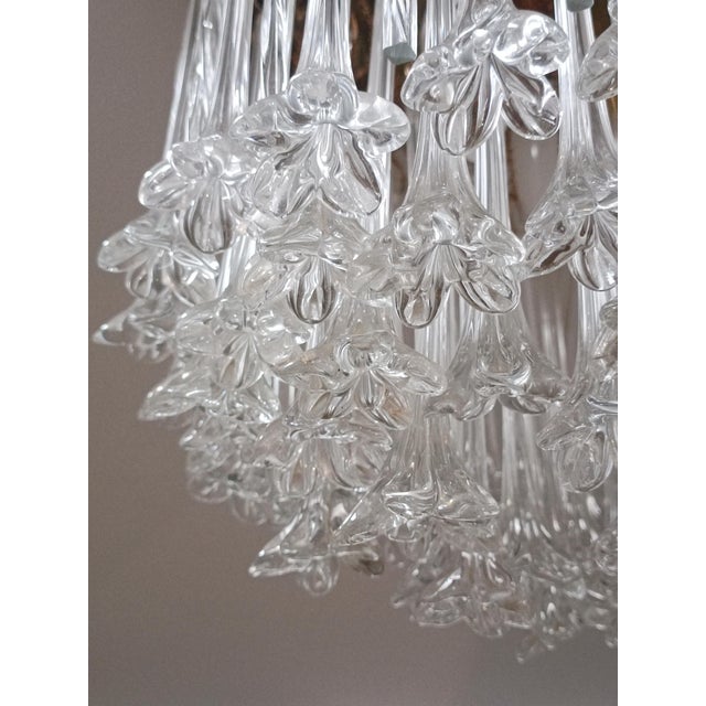 1960s Murano Glass Flower Chandelier from Venini, 1960s For Sale - Image 5 of 10