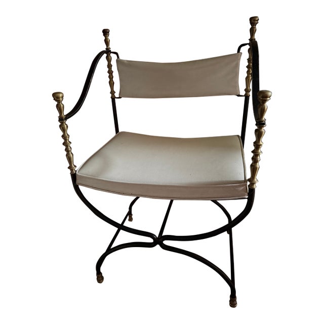 Savonarola Style Iron Chair For Sale