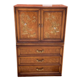 20th Century Asian Chinoiserie Burl Interchangeable Armoire For Sale