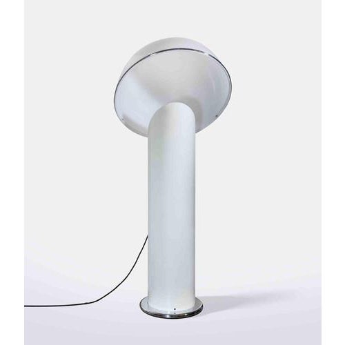 Vintage floor lamp model CIOT by Ennio Chiggio for Lumenform, 1970s. Resin structure, opal methacrylate lampshade, chromed...
