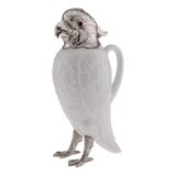 Antique Cockatoo Silver and Porcelain Claret Jug from Asprey & Co, 1912 For Sale