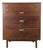 Mid Century Modern Four Drawer Highboy by Bassett Furniture For Sale