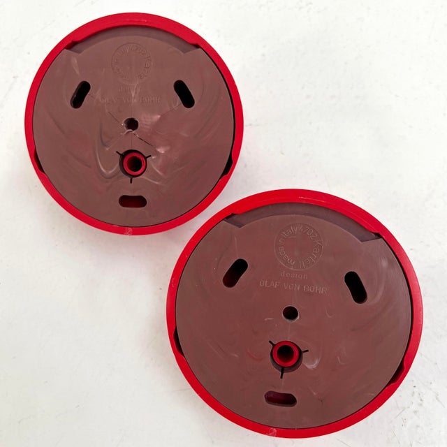 Red Wall Hooks Gancio 4702 by Olaf Von Bohr for Kartell, 1970s, Set of 2 For Sale - Image 6 of 8