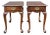 Vintage Pennsylvania House Traditional Queen Anne Solid Cherry 1 Drawer Side Tables - A Pair For Sale