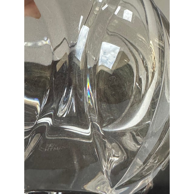 Glass 1960s Nachtmann Germany Bleikristall 24% Lead Crystal 6"h Bowl Vase For Sale - Image 7 of 18