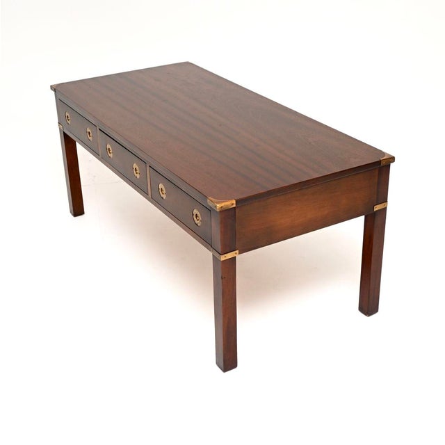 Antique Military Campaign Coffee Table, 1950s For Sale - Image 4 of 10