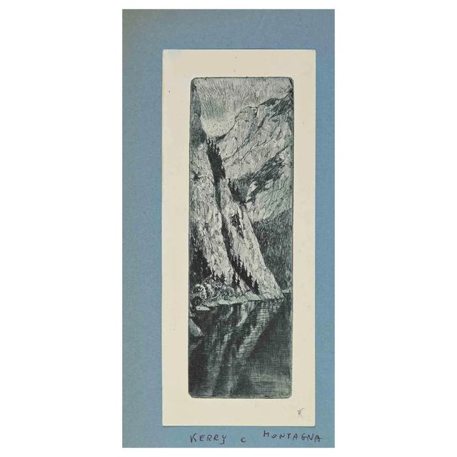Ex Libris - Mountains is an Artwork realized in 1940s, by the Austrian Artist Christine Kerry (1889-1978) Etching print on...