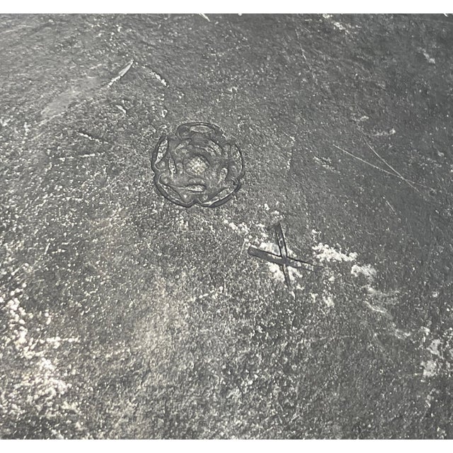 Metal Lot 4 Rare Antique 18th Century Forged Pewter Multi Reed European Dinner Plate For Sale - Image 7 of 12