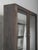 Dark Wood Glass-Front Cabinet on Tiered Open Base For Sale - Image 4 of 5