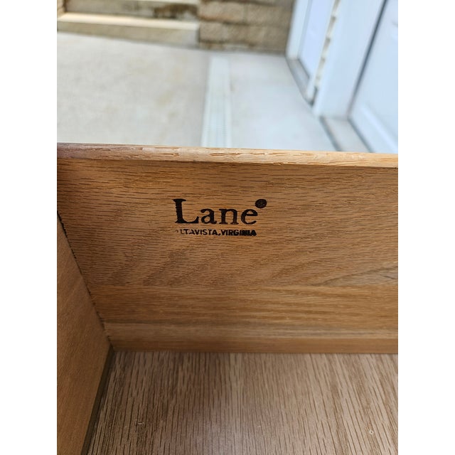 Lane Furniture Walnut Three Drawer Chest of Drawers Dresser For Sale - Image 10 of 10