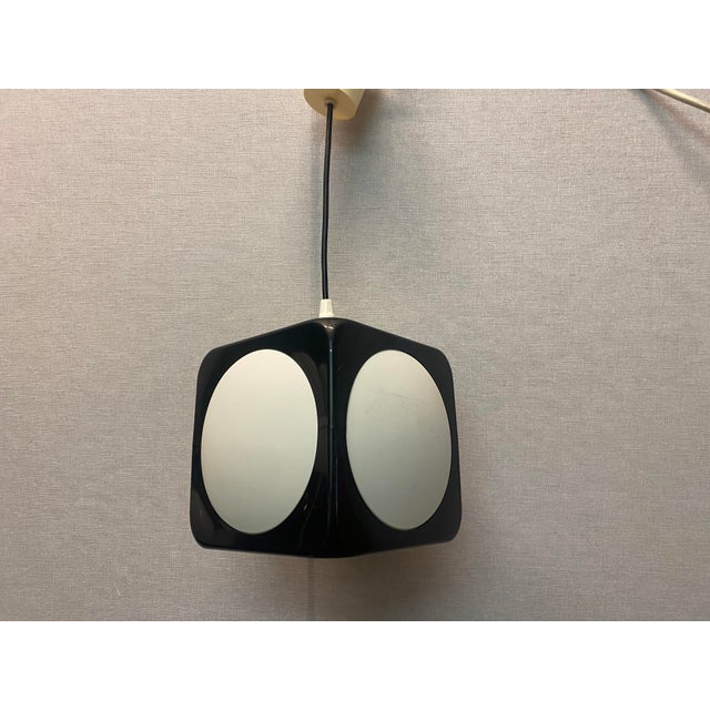 Mid-Century Modern Space Age Dice Ceiling Lamp in Black by Lars Schioler for Hoyrup Lamper, 1970s For Sale - Image 3 of 18