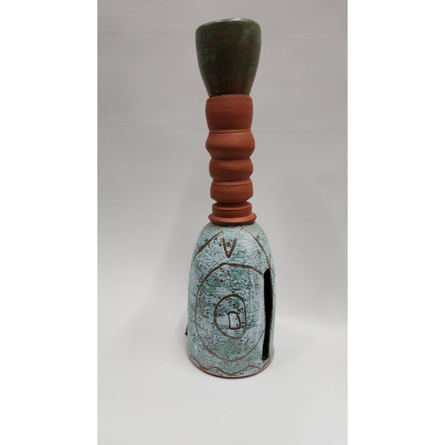 Beautiful tall sculpture by Rhode Island ceramasist and painter Ronald S. Elhrich. Can be a stand alone sculpture or a...