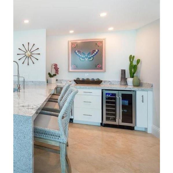 Professionally framed, high-end piece of statement home decor utilizing an authentic, oversized square Gucci silk scarf as...