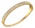 10K Yellow Gold Round Baguette Diamond Designer Bangle Bracelet 1-1/5 Cttw For Sale