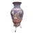 Mid 20th Century Mexican Burnished Floor Vase With Stand For Sale