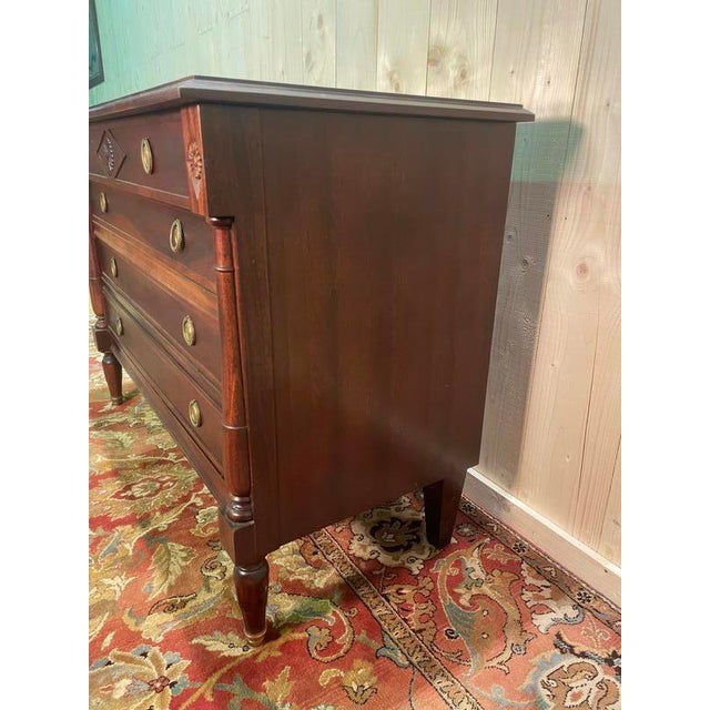 Empire Style Chest of Drawers in Mahogany For Sale - Image 4 of 8