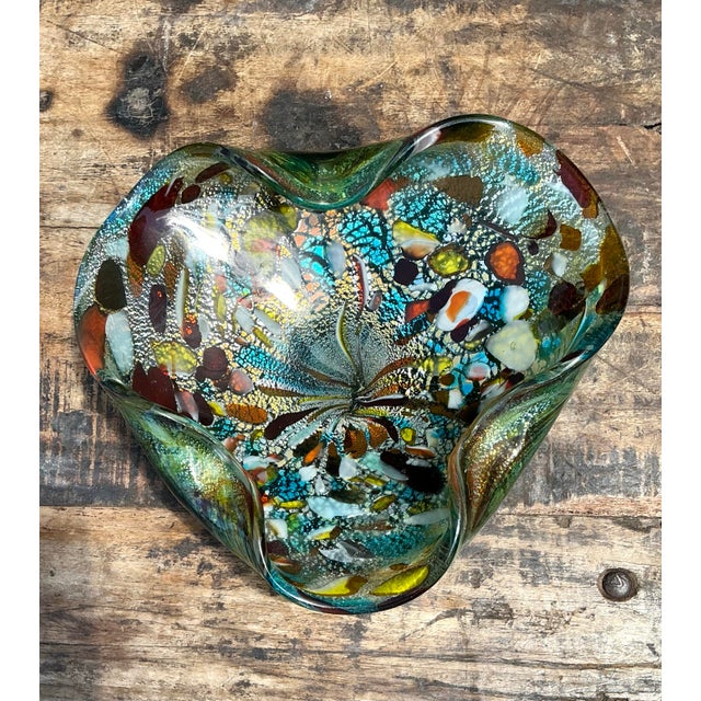 Vintage Italian Art Glass Ashtray After Murano For Sale - Image 12 of 12