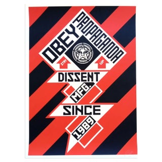 Shepard Fairey (Obey), Constructivist Banner Black, Screenprint For Sale