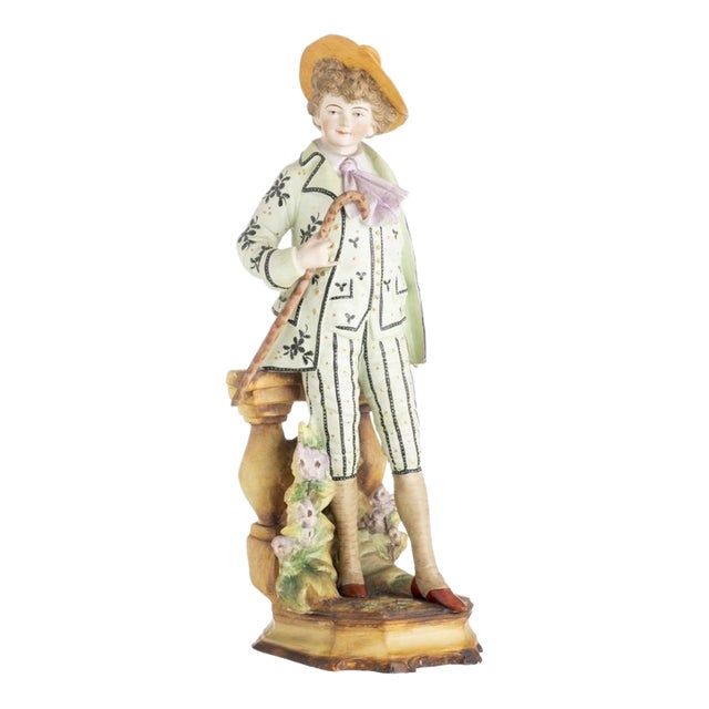 19th Century Porcelain Gallant Figure For Sale