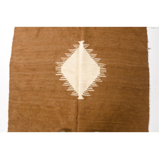 Anatolian Vintage Angora Wool Kilim For Sale - Image 4 of 10