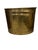 Vintage hammered brass with rope swag embellishment on front. Would make a great wastebasket, container or planter....