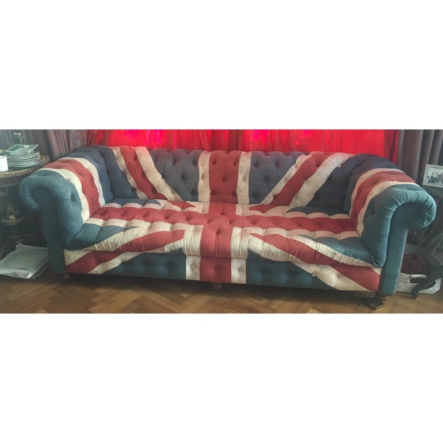 Timothy Oulton Custom Union Jack Couch for ABC Carpet & Home Chairish