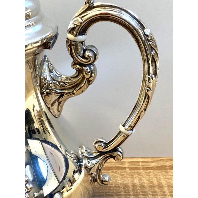 Louis XV Style Rocaille Silver Metal Coffee Pot, 1890s For Sale - Image 5 of 15