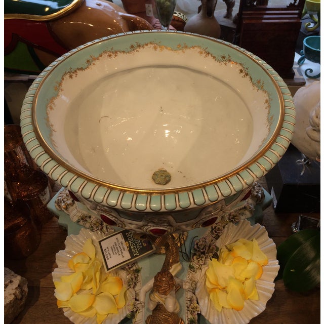 1940s Detailed Porcelain Urn Centerpiece From Germany With Sea Motif For Sale In Los Angeles - Image 6 of 8