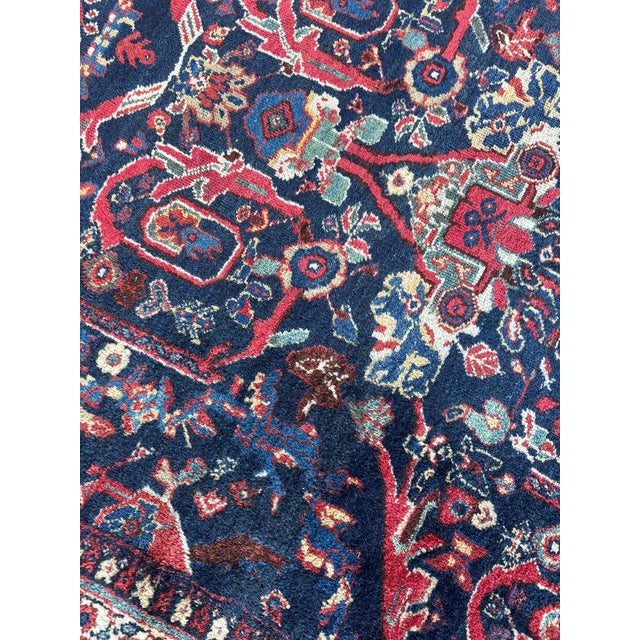 PALATIAL Antique Persian Mahal "Mostofi Mustafi" Design Gorgeous Sushi Pinks Rug 12.4 x 16.6 For Sale In Milwaukee - Image 6 of 14