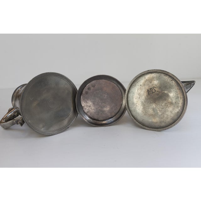 Antique Swedish Pewter Tankards, 1900s, Set of 3 For Sale - Image 15 of 18