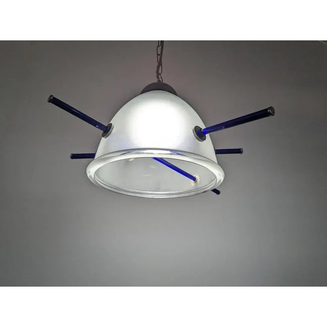 Italian Pendant Lamp with Murano Glass, 1980s For Sale - Image 3 of 8